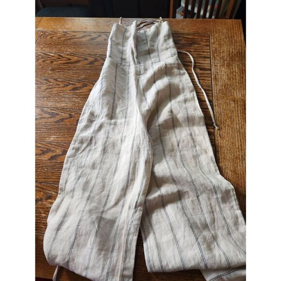 Reformation Cream and Black Striped Jumpsuit - Picture 1 of 6